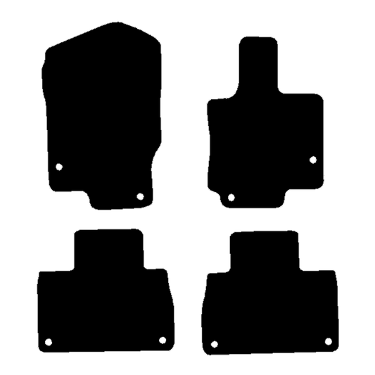 Mercedes GLE 2019 to Current W167 SUV 353mm Drivers clip spacing Car Mats