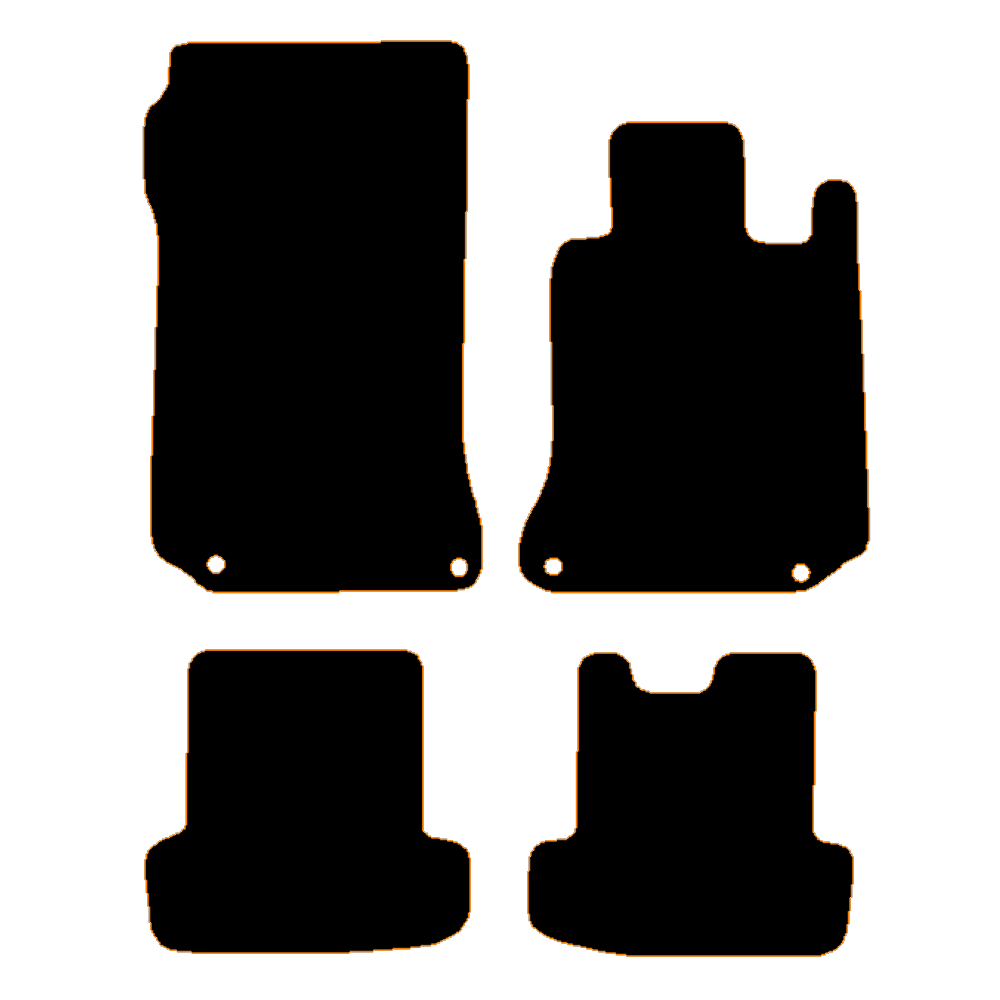 Mercedes C-Class 2011 Coupe Auto with passenger clips Car Mats