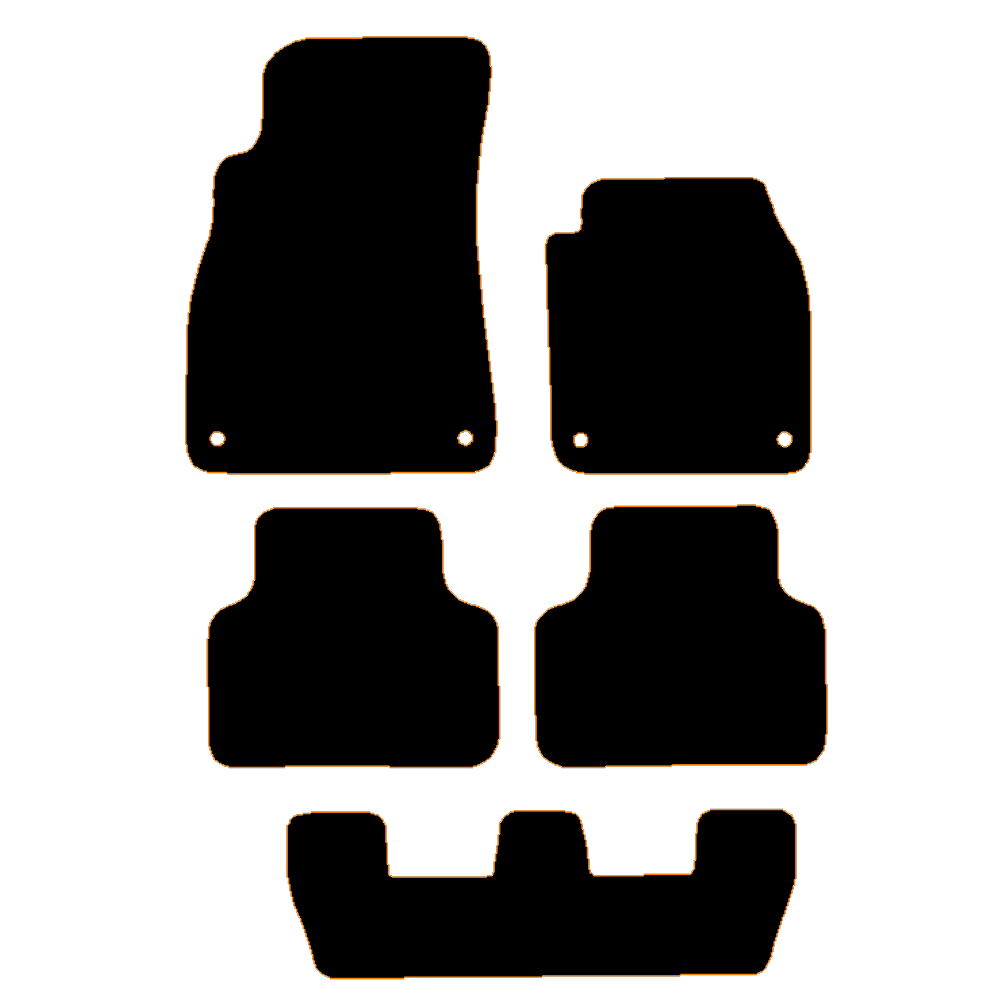 Audi Q7 2016 to Current 7 Seater no clips in rear Car Mats