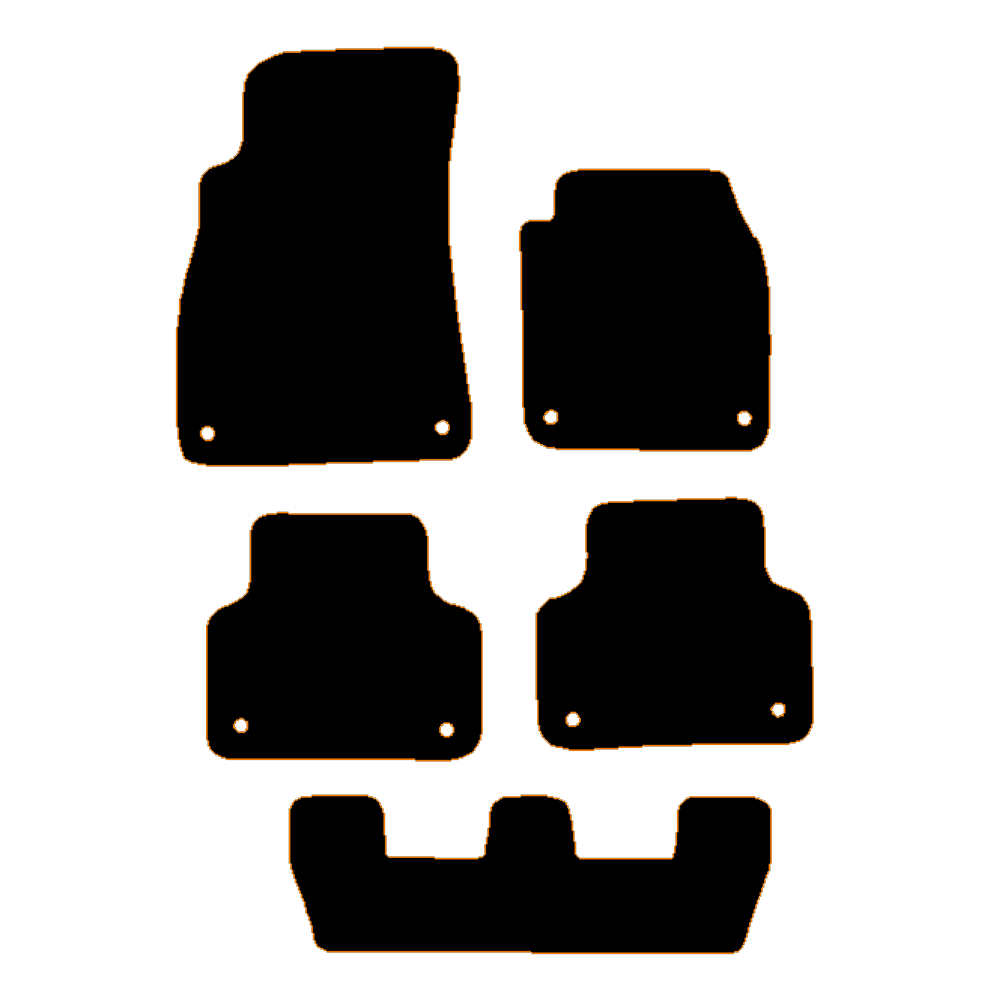 Audi Q7 2016 to Current 7 seater with clips in rear Car Mats