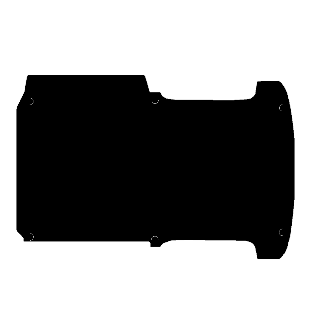 Volkswagen Transporter 2019 to Current T6.1 SWB Van (single side door) Load Rear Mat (has to be cut is 2 pieces)