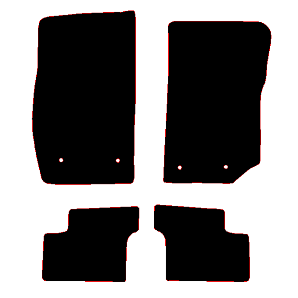 Jeep Wrangler 2015 to 2019 JK 2 Door Car Mats