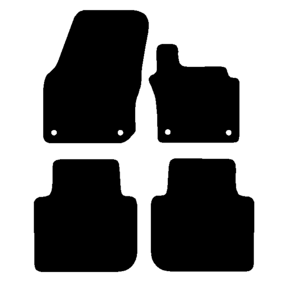 Volkswagen Tayron 2024 to Current No clips in the rear car Car Mats
