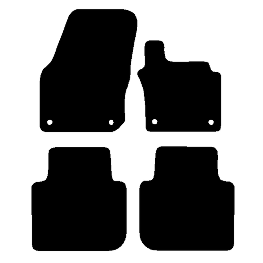 Volkswagen Tayron 2024 to Current No clips in the rear car Car Mats