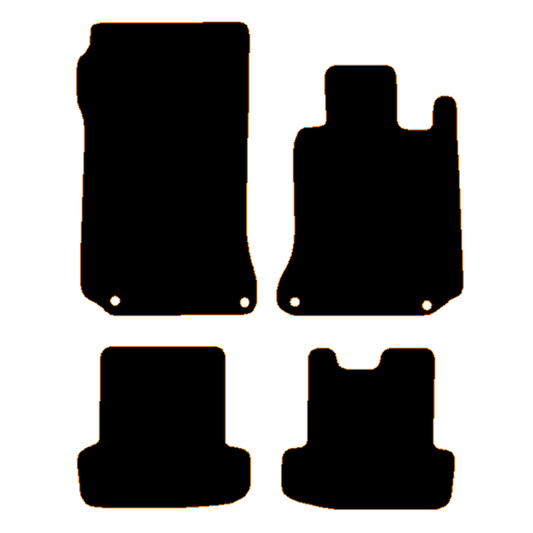 Mercedes C-Class 2011 Coupe Auto with passenger clips Car Mats