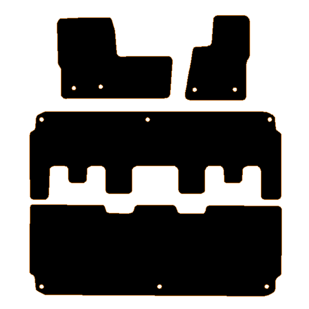 Ford Tourneo Custom 2019 to 2023 Automatic SWB L1 (pass clips 20.1cm) Minibus Car Mats