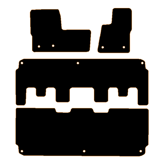 Ford Tourneo Custom 2019 to 2023 Automatic SWB L1 (pass clips 20.1cm) Minibus Car Mats
