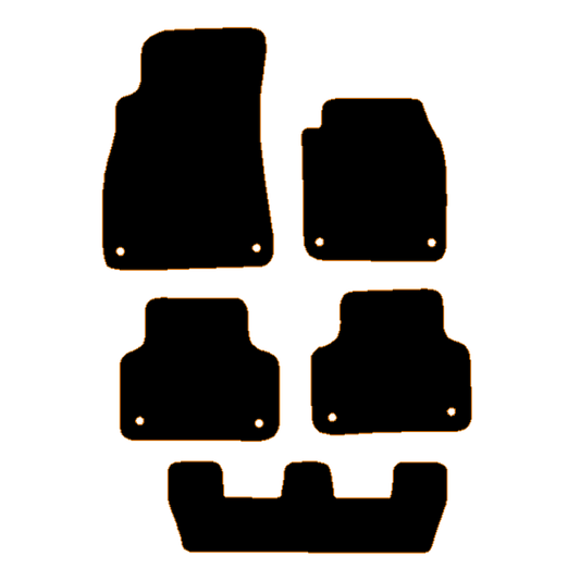 Audi Q7 2016 to Current 7 seater with clips in rear Car Mats