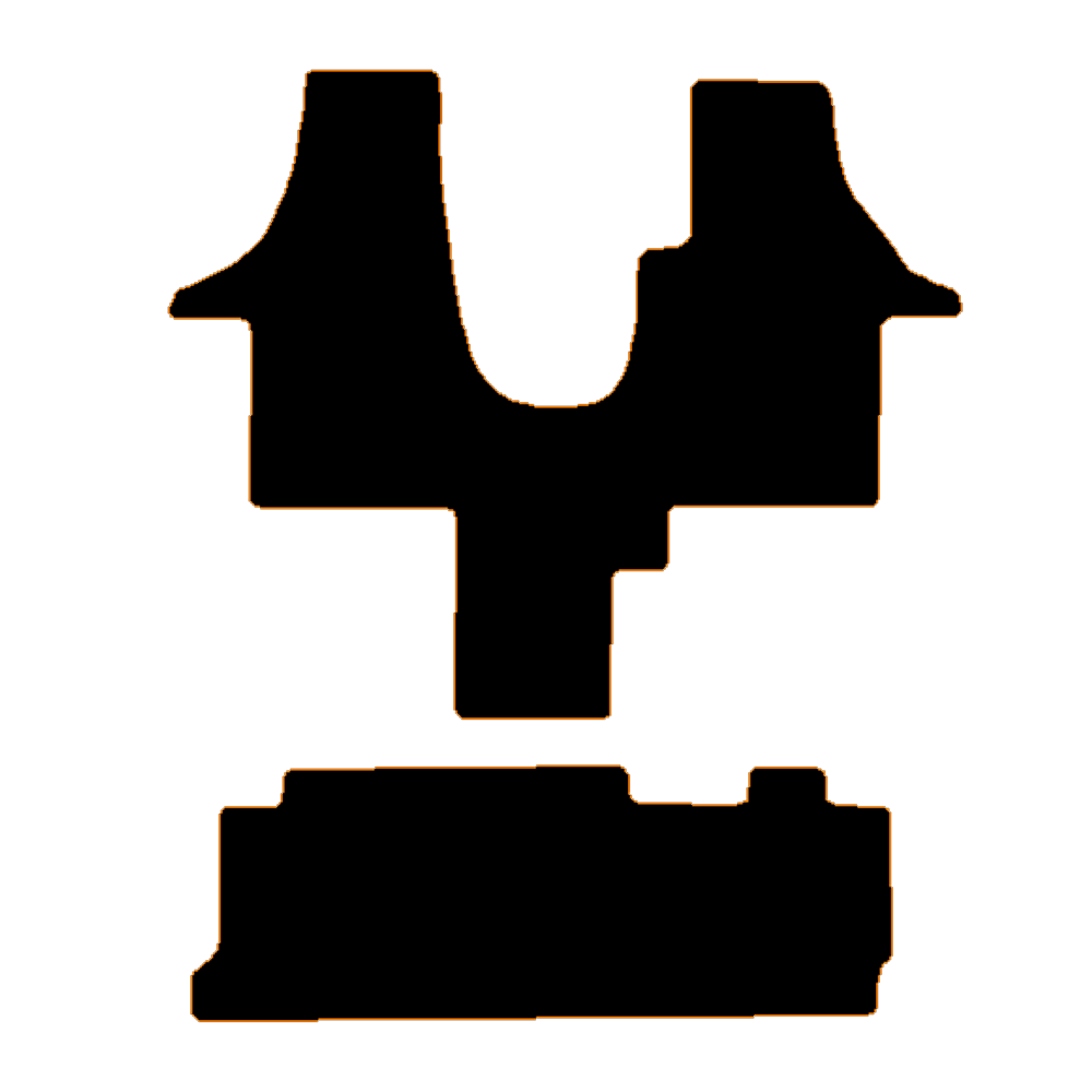 Volkswagen Transporter 2011 to 2015 T5 Kombi Van (walkthrough, twin side doors, 1 & 2 rear seat) Car Mats