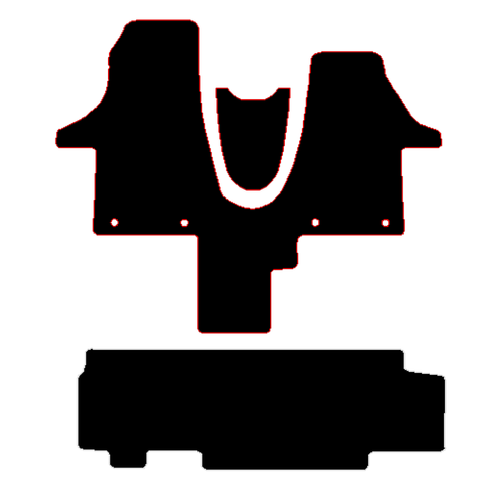 Volkswagen Transporter 2019 to Current T6.1 Kombi (walkthrough, single side door 2+1 rear seat) Car Mats