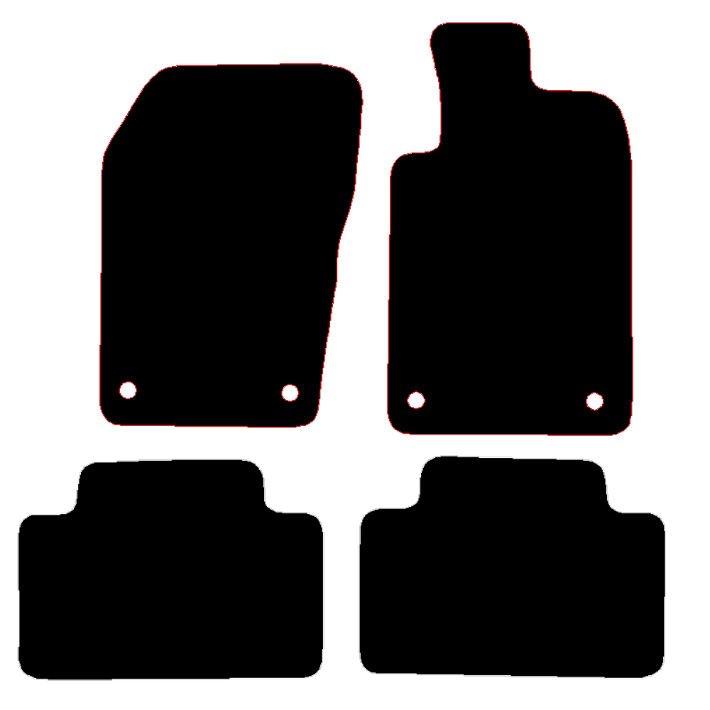 Jeep Grand Cherokee 2013 to Current 28.5mm passenger clip spacing version with plastic round clips) Car Mats