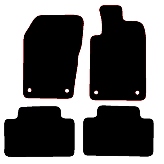 Jeep Grand Cherokee 2013 to Current 28.5mm passenger clip spacing version with plastic round clips) Car Mats