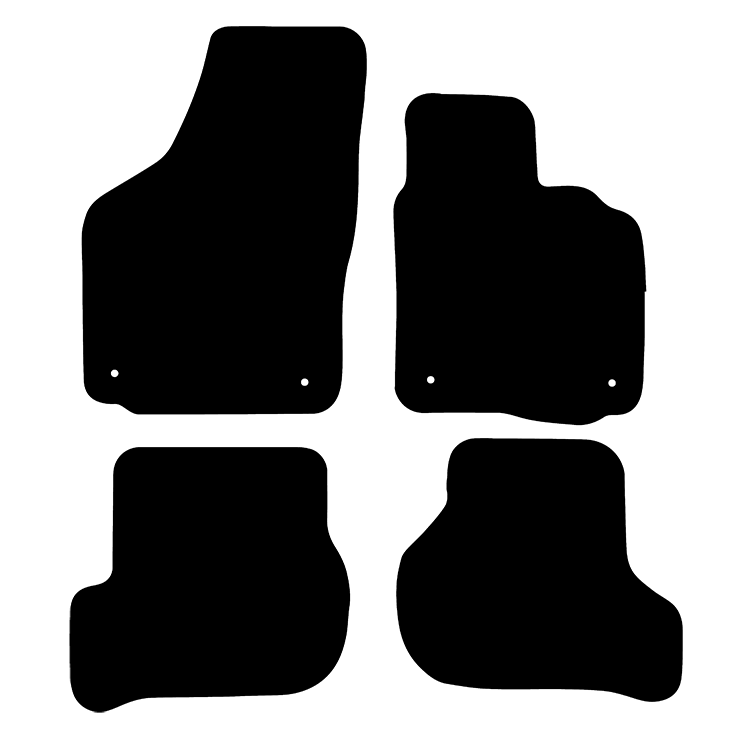 Skoda Octavia 2008-2013 2 clips in driver and 2 clips in passenger Car Mats